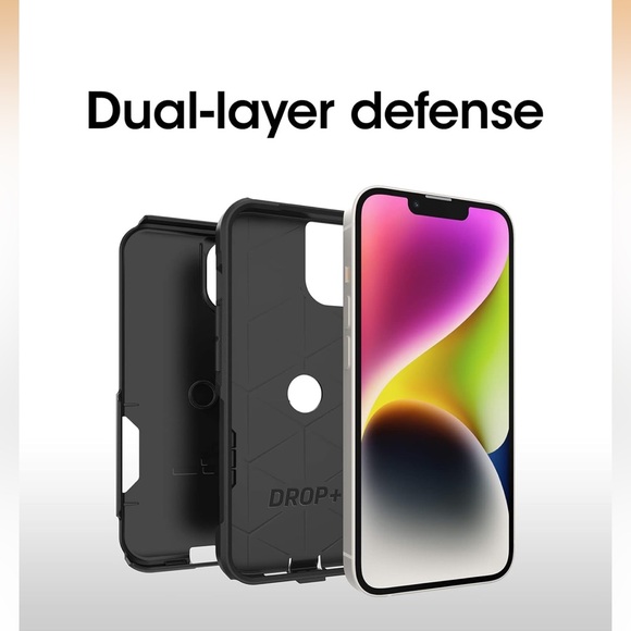 Otterbox iPhone 14/13 Port Cover New Out of Box Slim & Tough Case Black - Picture 3 of 8